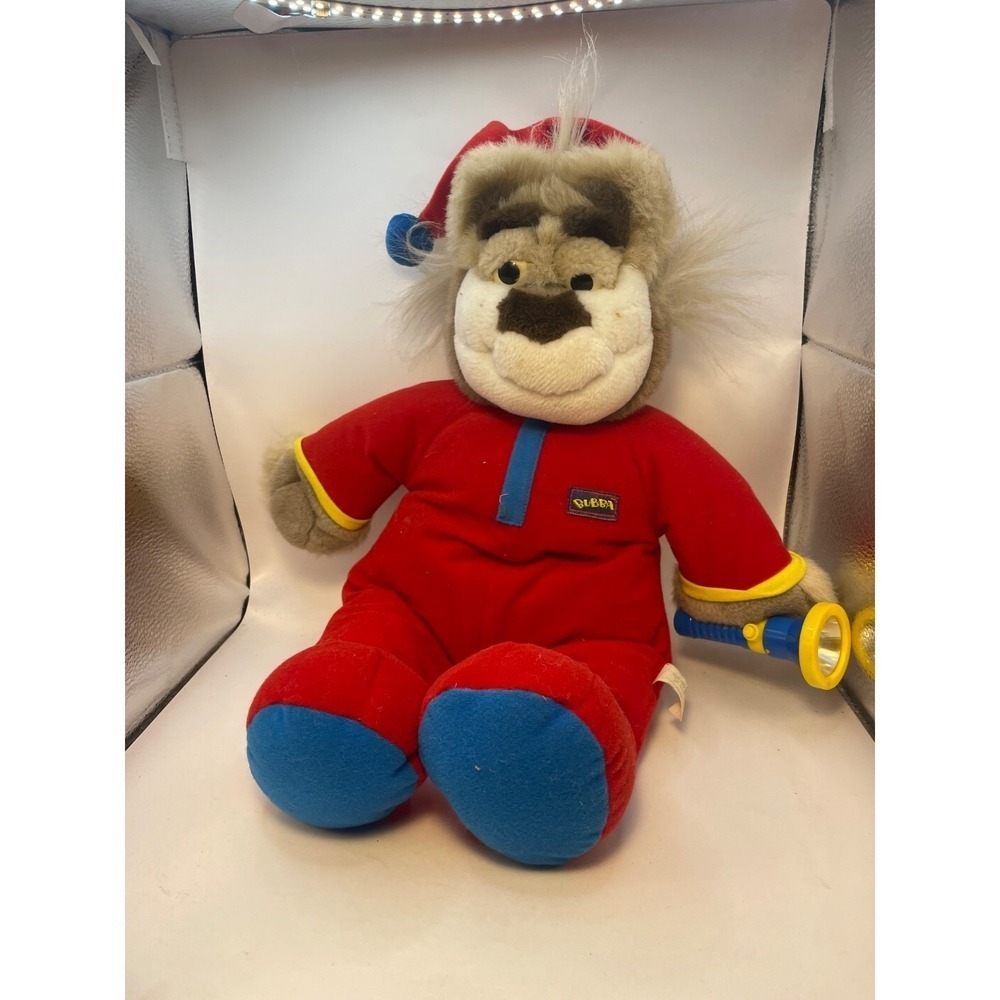 VTG 1997 Tyco Bedtime Bubba Talking Plush Sleeptime Bear With Flashlight